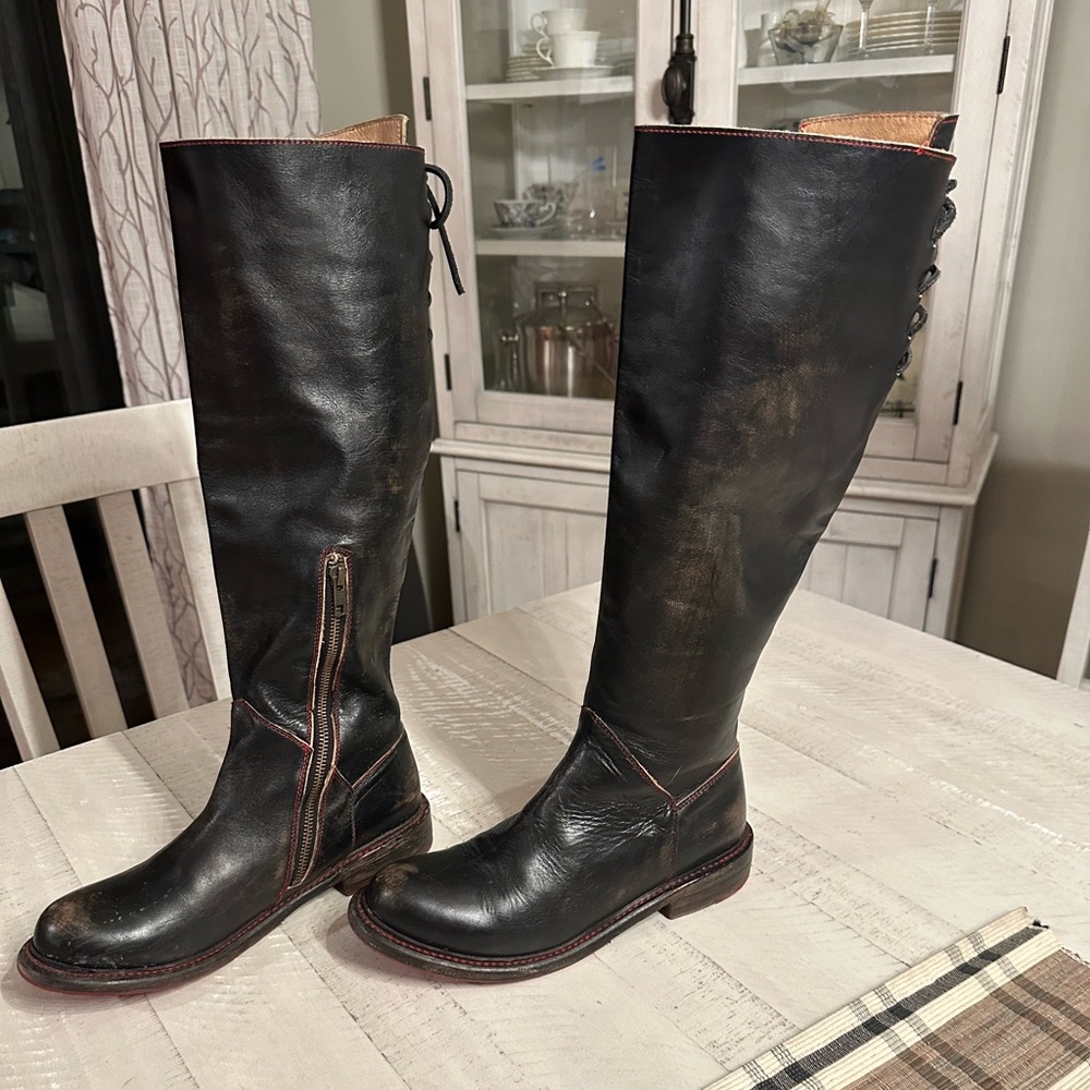 Bed Stu Manchester black tall boots Size 8/fit like an  8.5